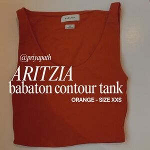 Aritzia Babaton Orange Tank Top
